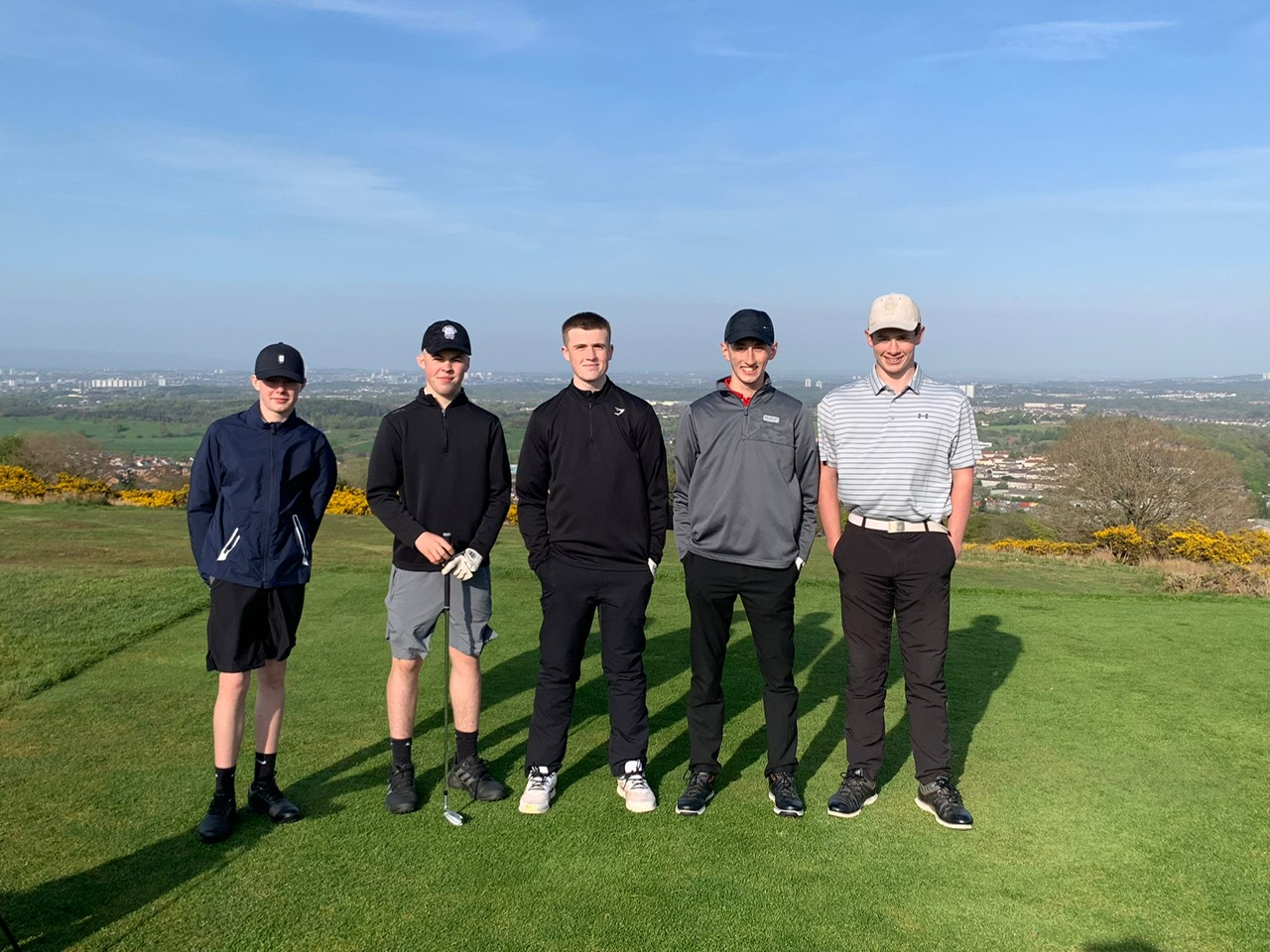 Golfers on golf course